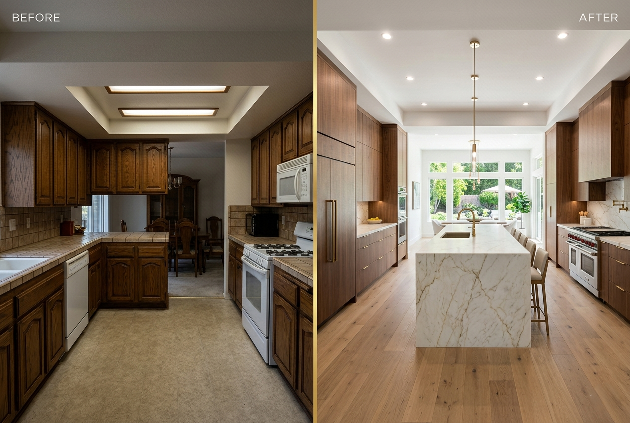 North Ranch Kitchen Before After Transformation Westlake Village